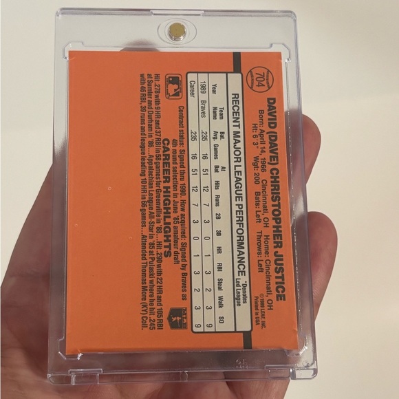 Dave Justice 1990 Donruss Rookie Card & Braves Fotoball Baseball Set - Picture 8 of 9